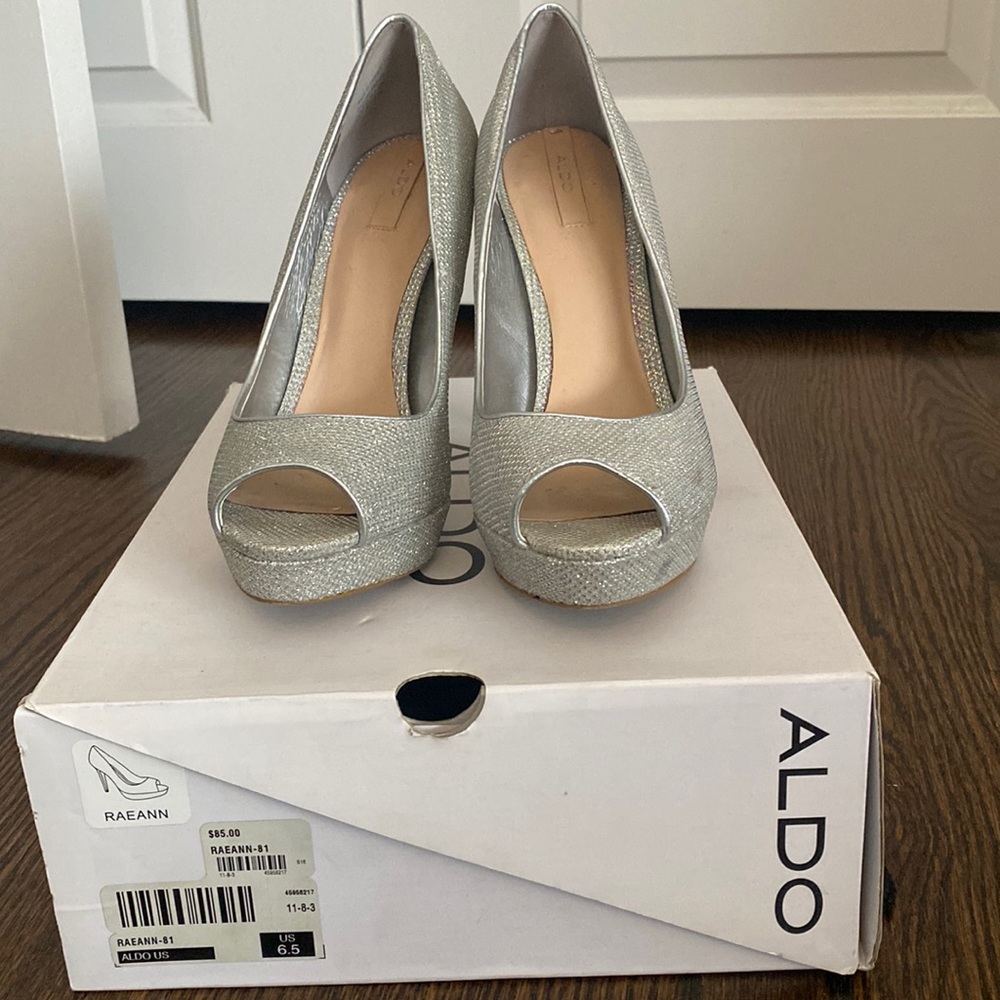 Aldo silver pumps. Worn once